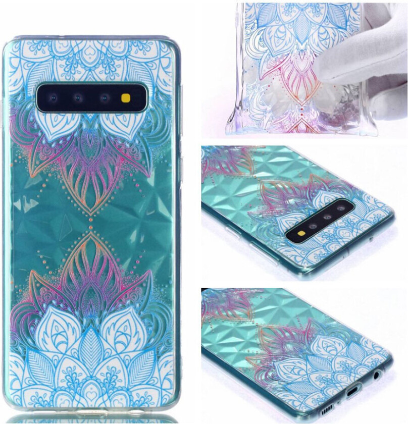 Galaxy S10 Plus 3D preget deksel - Lotus