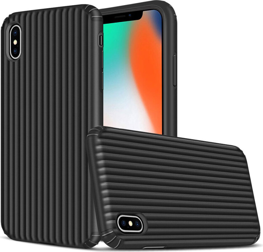 iPhone Xs Max koffertform hybrid deksel - Svart
