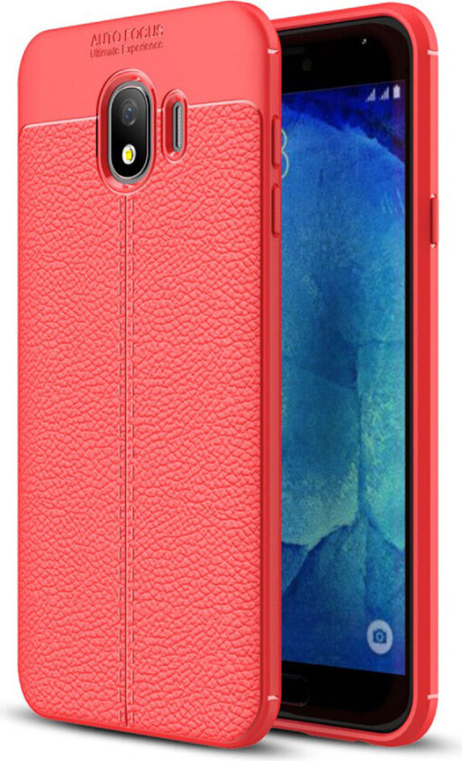 Galaxy J4 (2018) litchi tekstur myk deksel - Rød