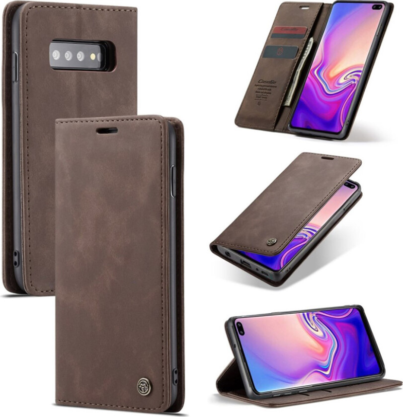 Caseme Samsung Galaxy s10 Plus Støtabsorberende Skinnetui Med Deksel - Mokka