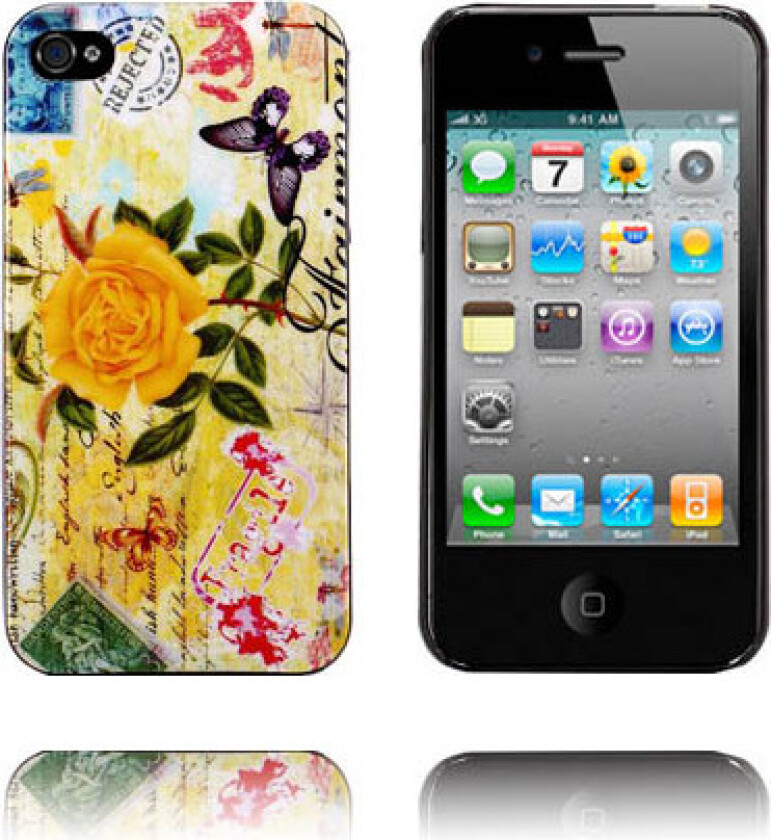 StoryLine (Gul Rose) iPhone 4/4S Deksel