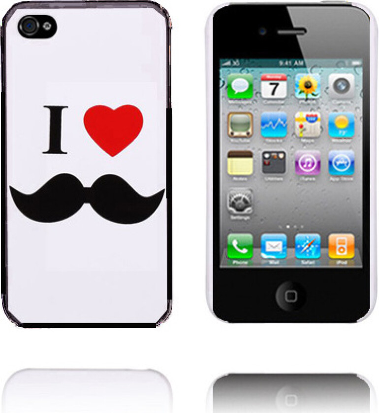 LoveCase (I Love Moustache) iPhone 4/4S Deksel