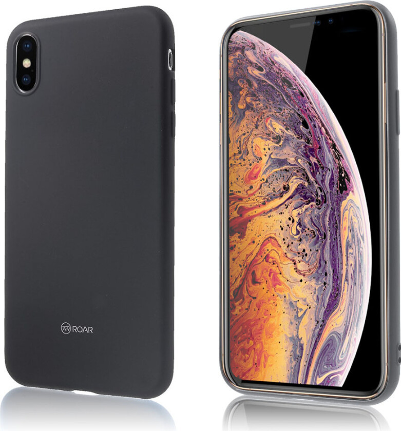 ROAR KOREA iPhone Xs Max beskyttelses deksel av TPU med matt overflate - svart