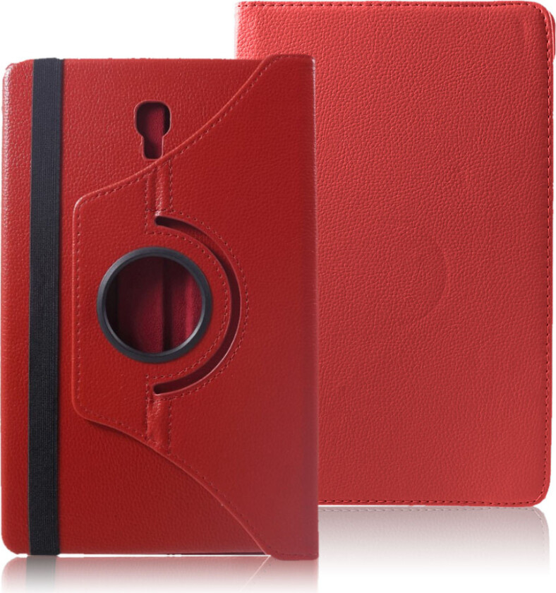 Galaxy Tab A 10.5 beskyttelses deksel av syntetisk skinn med litchi tekstur - rød