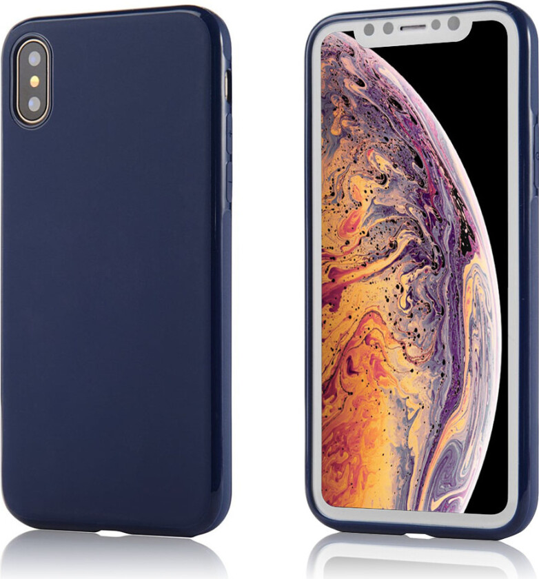 SULADA iPhone Xs Max beskyttelses deksel av TPU med matt overflate - mørke blå