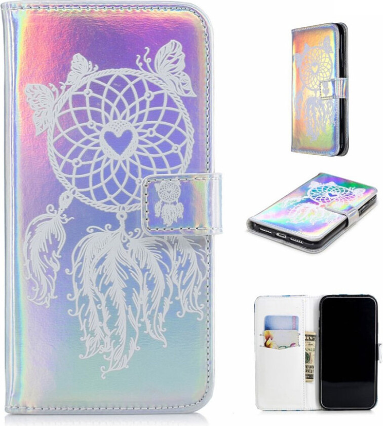 iPhone Xs Max beskyttelses deksel av syntetisk skinn med hevet laser print - drømme fanger