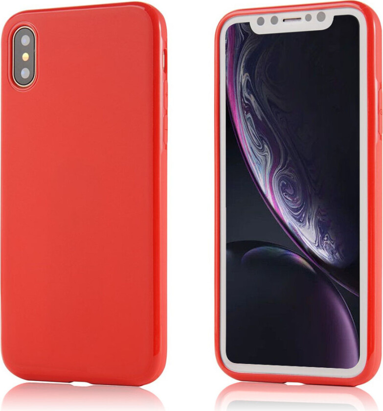 SULADA iPhone Xr beskyttelses deksel av TPU med magnetisk flate - rød