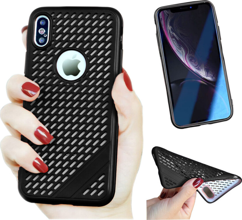 iPhone Xr beskyttelses deksel av TPU med luftig design - svart