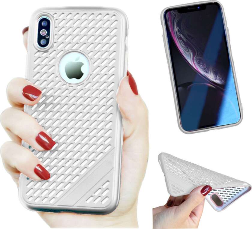 iPhone Xr beskyttelses deksel av TPU med luftig design - sølv