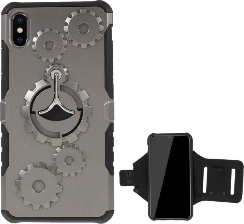 iPhone 9 Plus beskyttelses deksel av hybrid materiale - grå