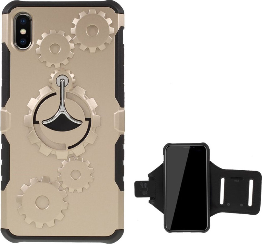 iPhone 9 Plus beskyttelses deksel av hybrid materiale - gull