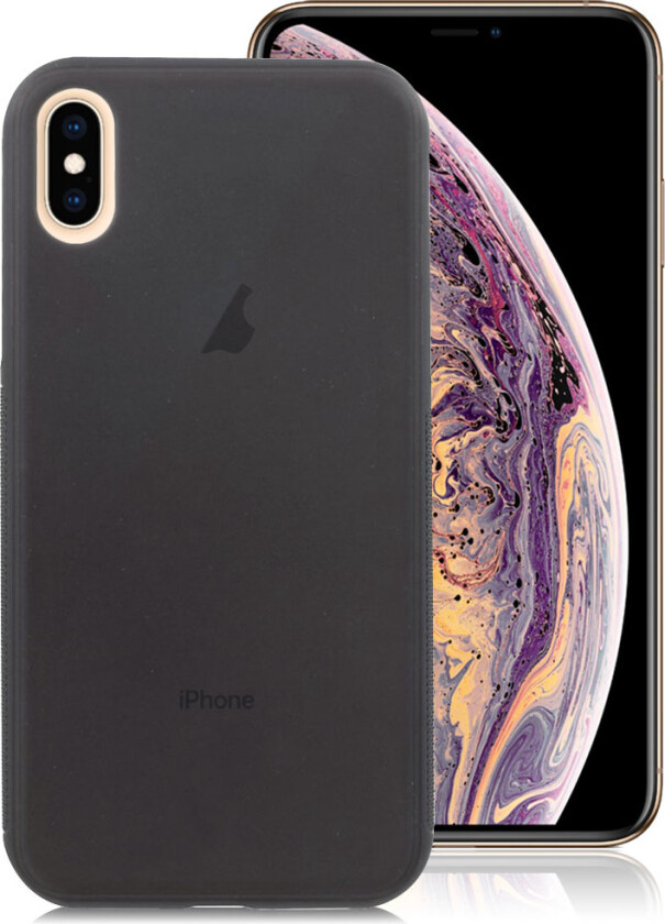 iPhone 9 Plus beskyttelses deksel av fleksibel TPU med matt overflate - svart