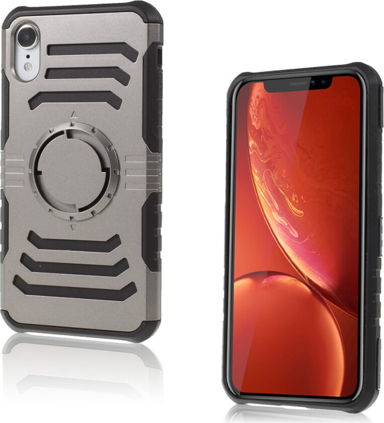 iPhone 9 beskyttelses deksel av hybrid materiale - grå