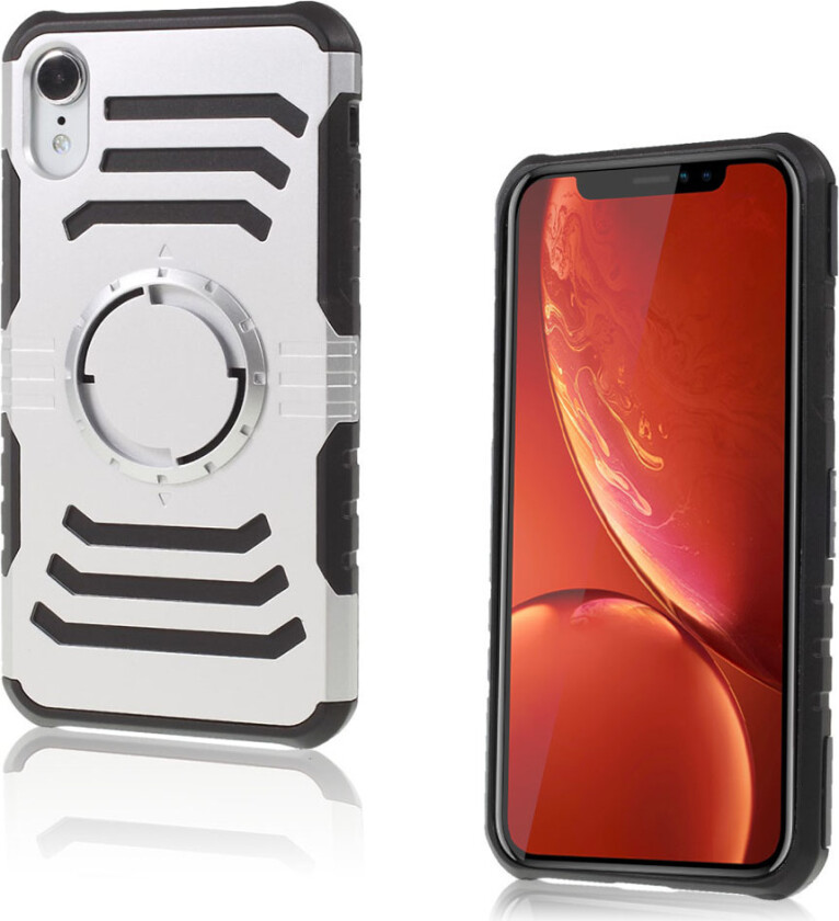 iPhone 9 beskyttelses deksel av hybrid materiale - sølv