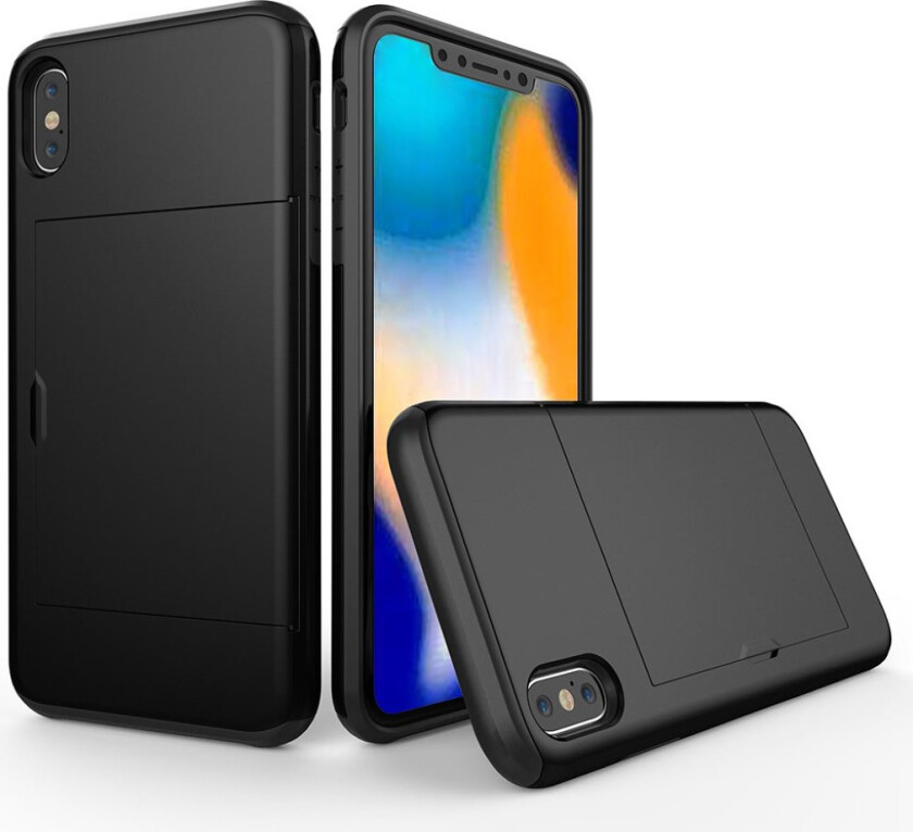 iPhone 9 Plus beskyttelses deksel av hybrid materiale - svart