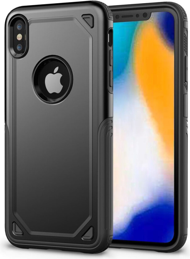 iPhone 9 Plus beskyttelses deksel av hybrid materiale - svart