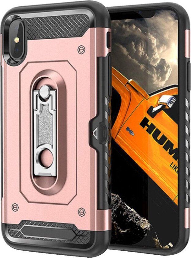 iPhone 9 Plus beskyttelses deksel av hybrid materiale - rose gull