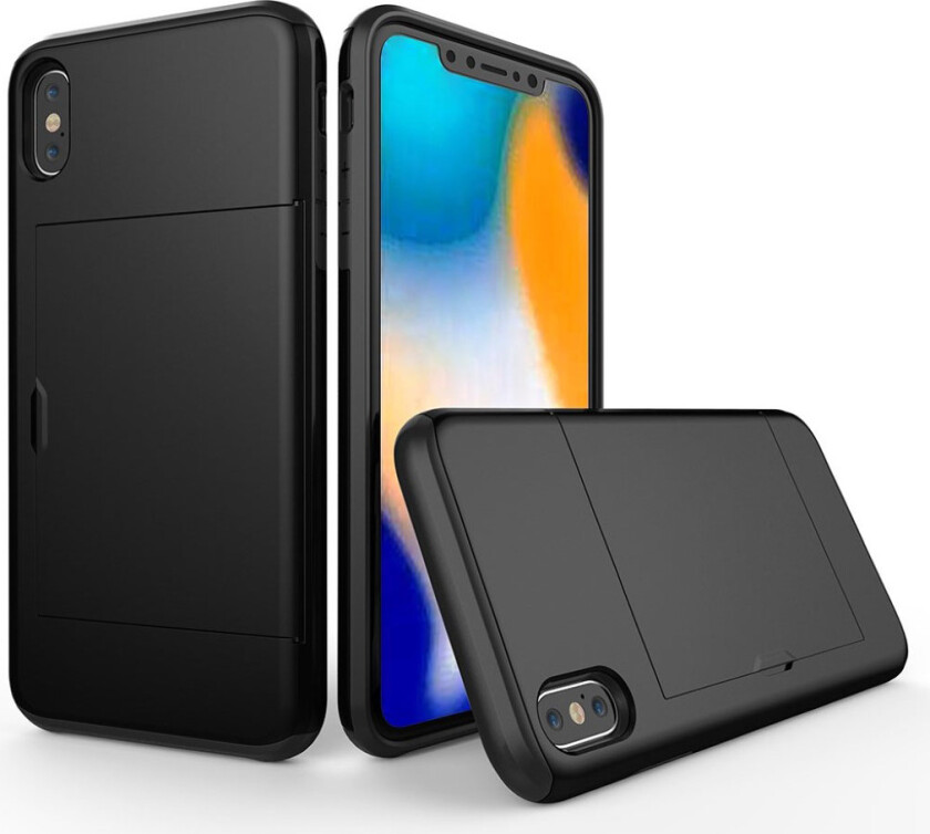 iPhone 9 beskyttelses deksel av hybrid materiale - svart