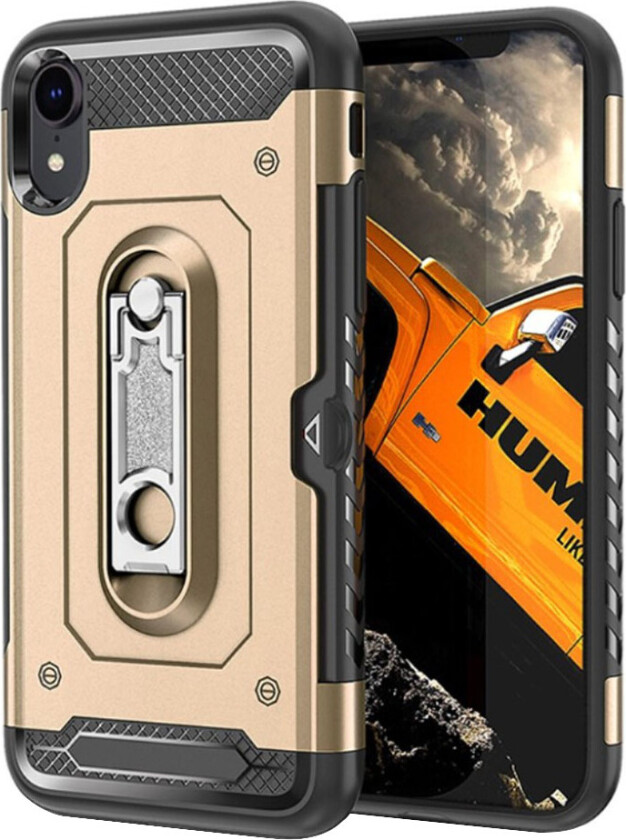 iPhone 9 beskyttelses deksel av hybrid materiale - gull