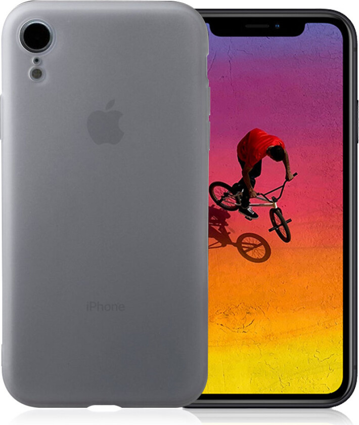 iPhone Xr beskyttelses deksel av myk TPU med matt overflate - hvit