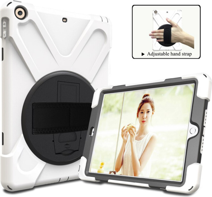 iPad beskyttelses deksel av hybrid materiale - hvit