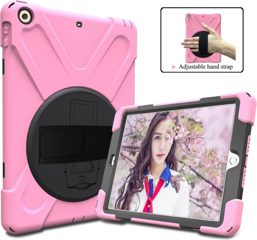 iPad beskyttelses deksel av hybrid materiale - rosa