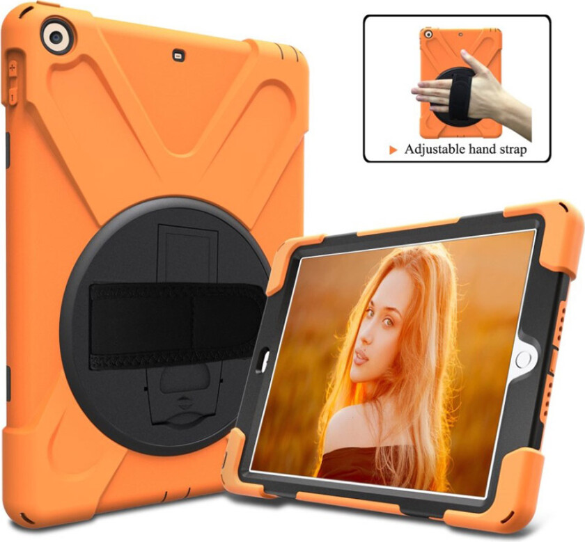 iPad beskyttelses deksel av hybrid materiale - oransj