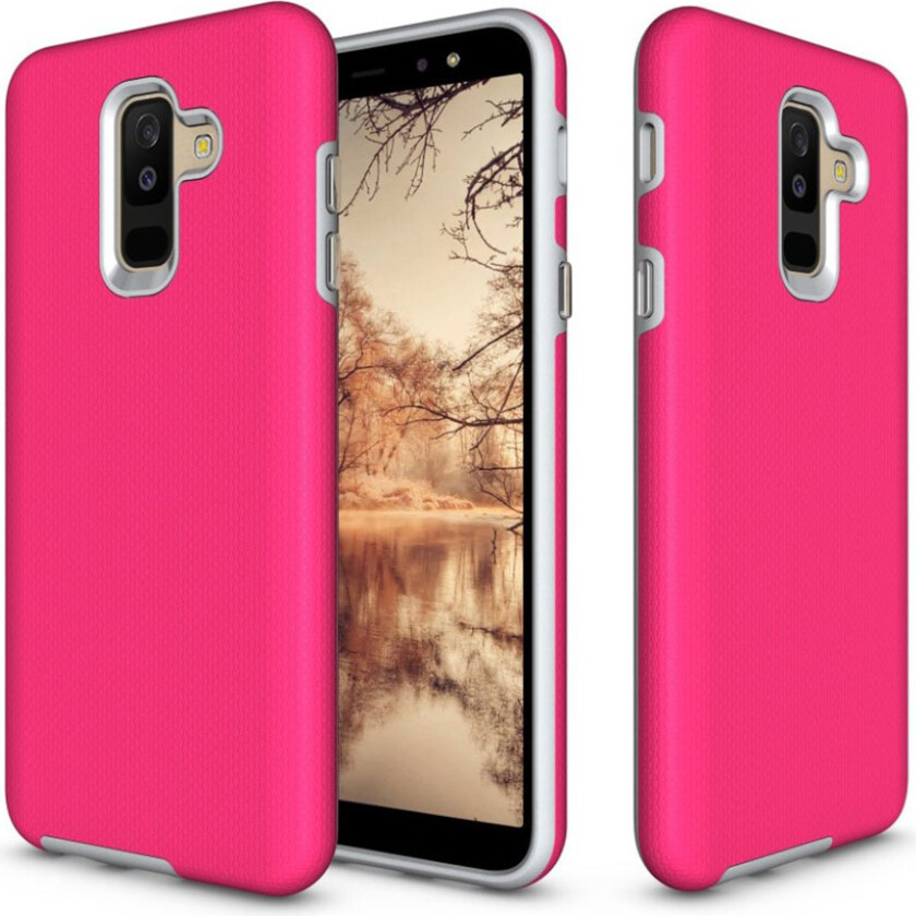 Galaxy A6 Plus beskyttelses deksel av hyrbid materiale - rose