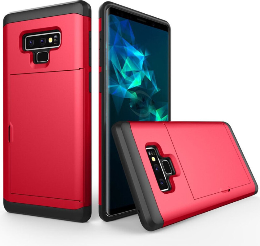Galaxy Note9 beskyttelses deksel av hybrid materiale - rød