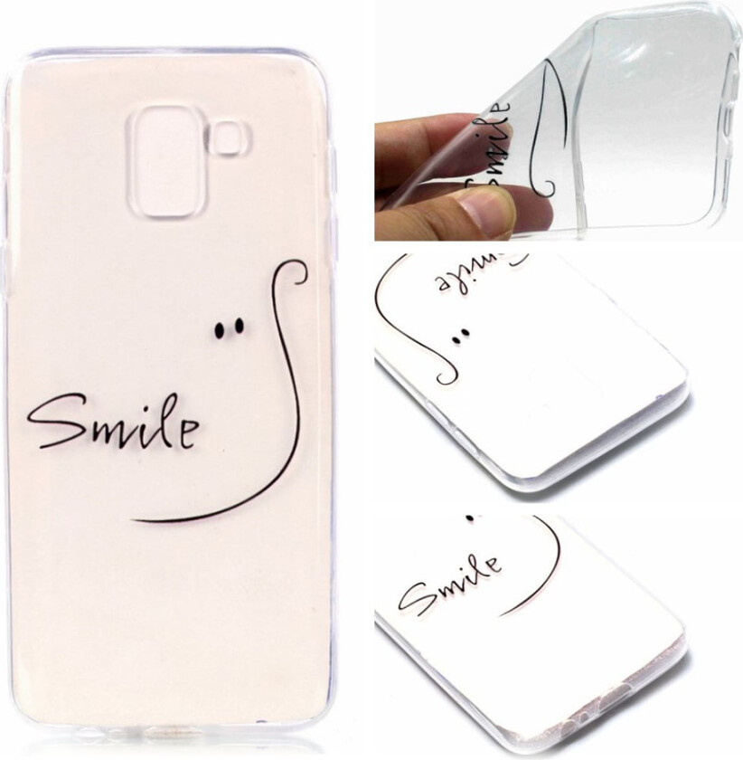 Galaxy J6 beskyttelses deksel av silikon med printet bilde på - smil