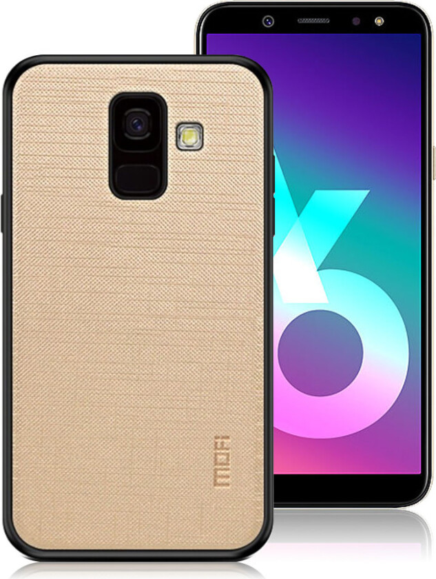 MOFI Samsung Galaxy A6 beskyttelses deksel av flere forskjellige materiale - gull