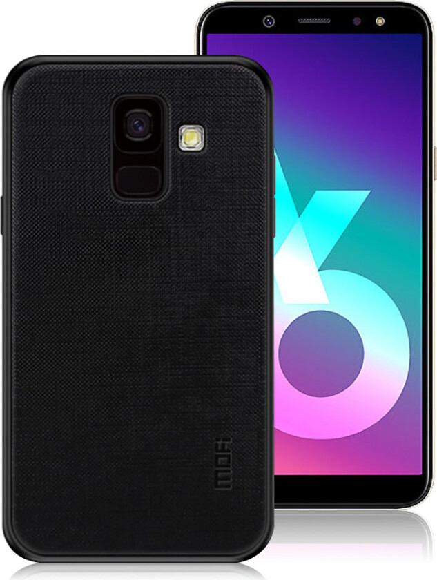 MOFI Samsung Galaxy A6 beskyttelses deksel av flere forskjellige materiale - svart
