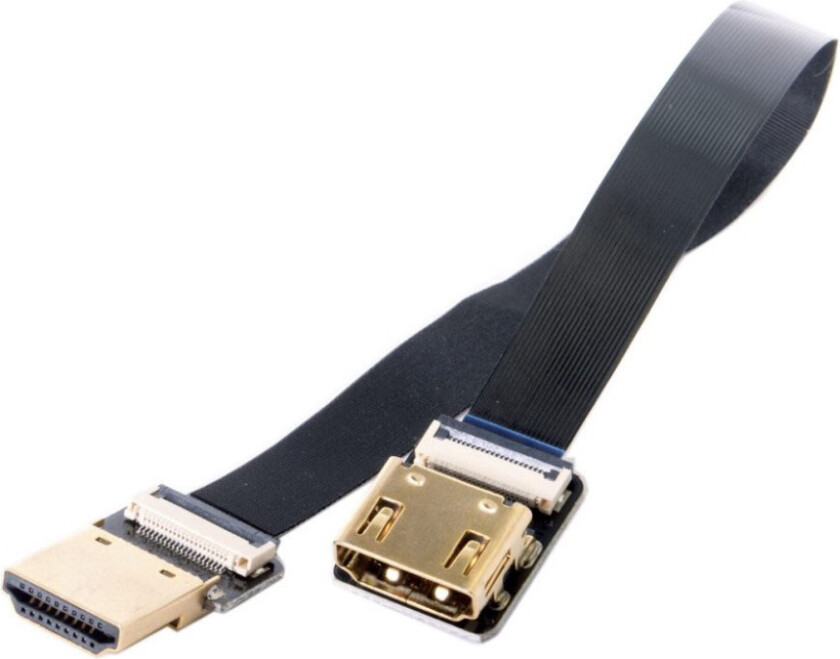 Universal FPV rett HDMI Type A til FPC flat kabel til HDTV multicopter - svart