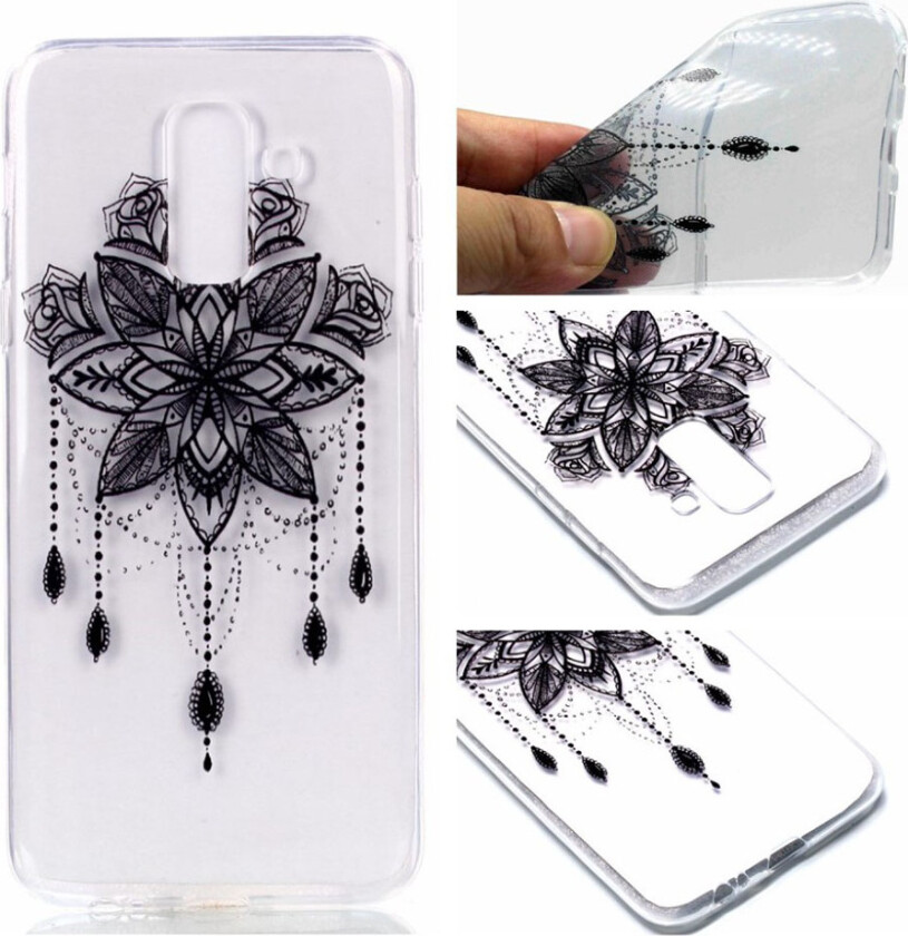 Galaxy A6 Plus beskyttelses deksel av silikon med printet bilde - drømme fanger blomst