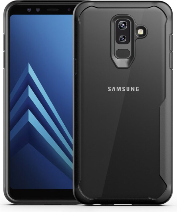 Galaxy A6 Plus beskyttelses deksel av hybrid materiale - svart