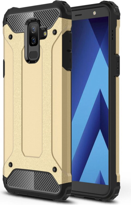 Galaxy A6 Plus beskyttelses deksel i hybrid materiale - gull