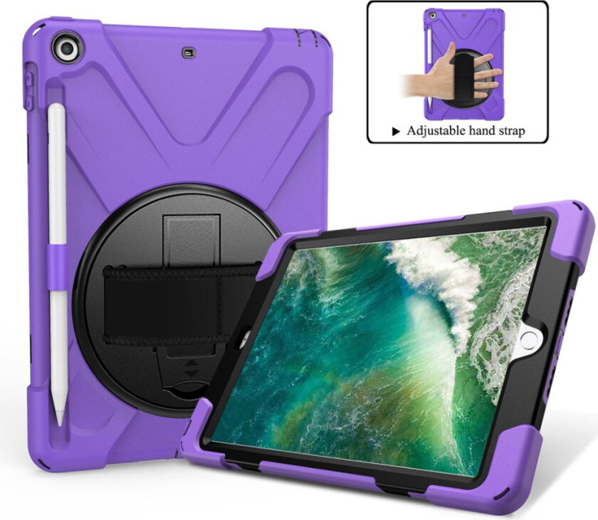 iPad (2018) 360 combo deksel - Purple
