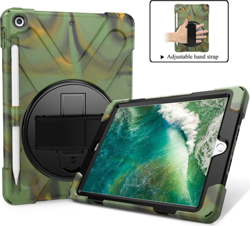 iPad (2018) 360 combo deksel - Kamuflasje