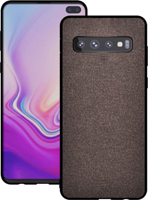 Galaxy S10 Plus klut belagt deksel - Kaffe