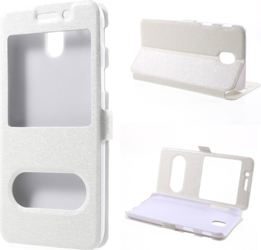 Galaxy J5 (2017) Deksel laget av plastikk og kunstlær - Hvit