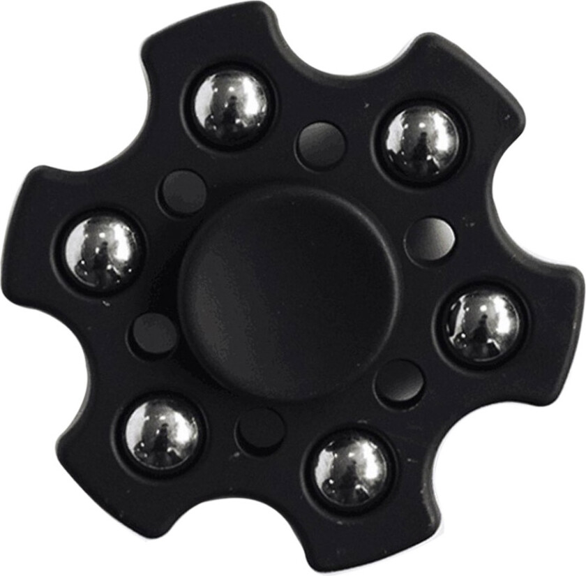 Small Metal Balls Hexagon Fidget Spinner- Svart