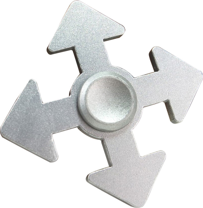 Arrow Mønster Aluminiumslegering Fidget Spinner- Sølv