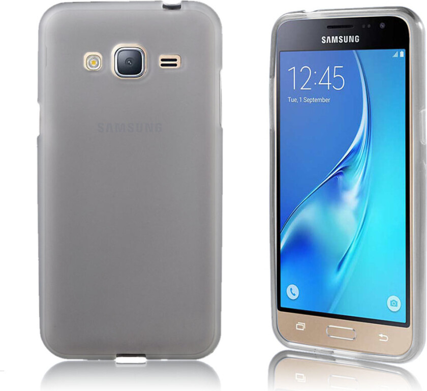 Galaxy J3 dobbeltsidig silikondeksel - Hvit