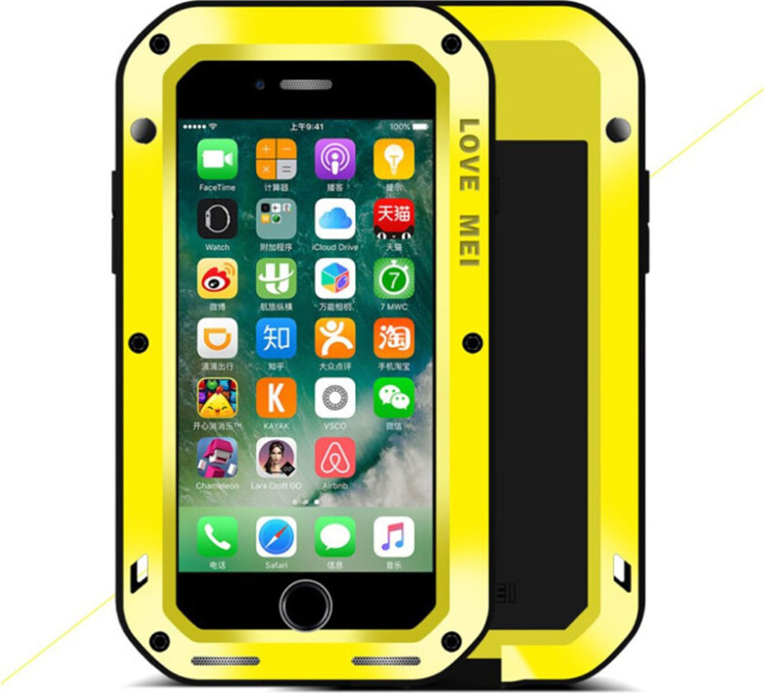 Love mei iPhone 7 / 8 støtsikkert deksel - Gul