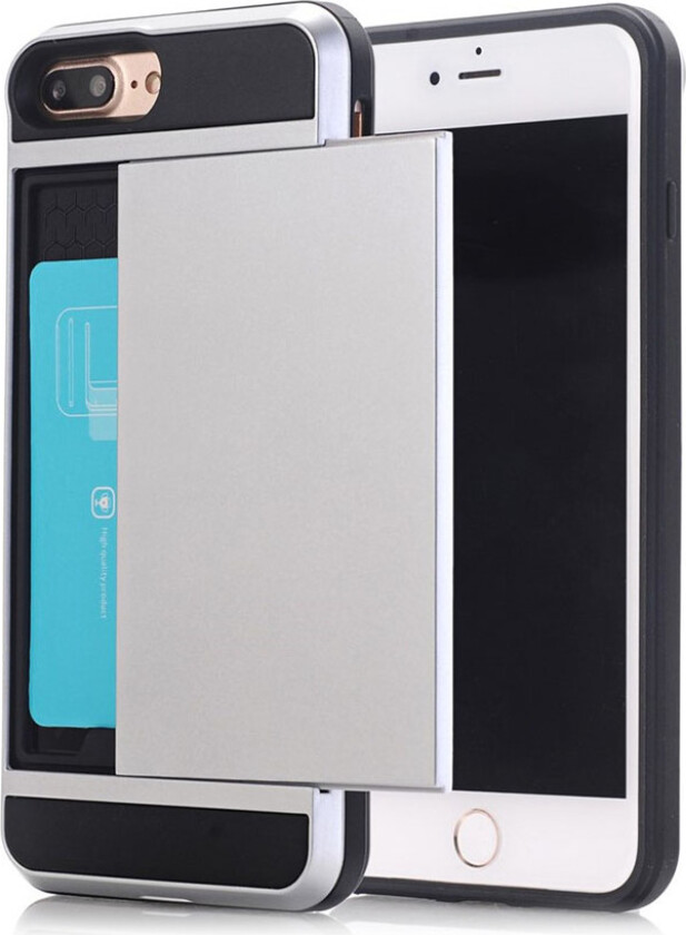 Christensen iPhone 7 Plus / 8 Plus fleksibelt deksel med to lag - Sølv