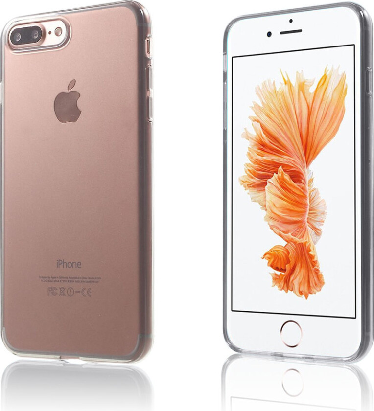 Wulff iPhone 7 Plus / 8 Plus glatt fleksibelt deksel - Grå