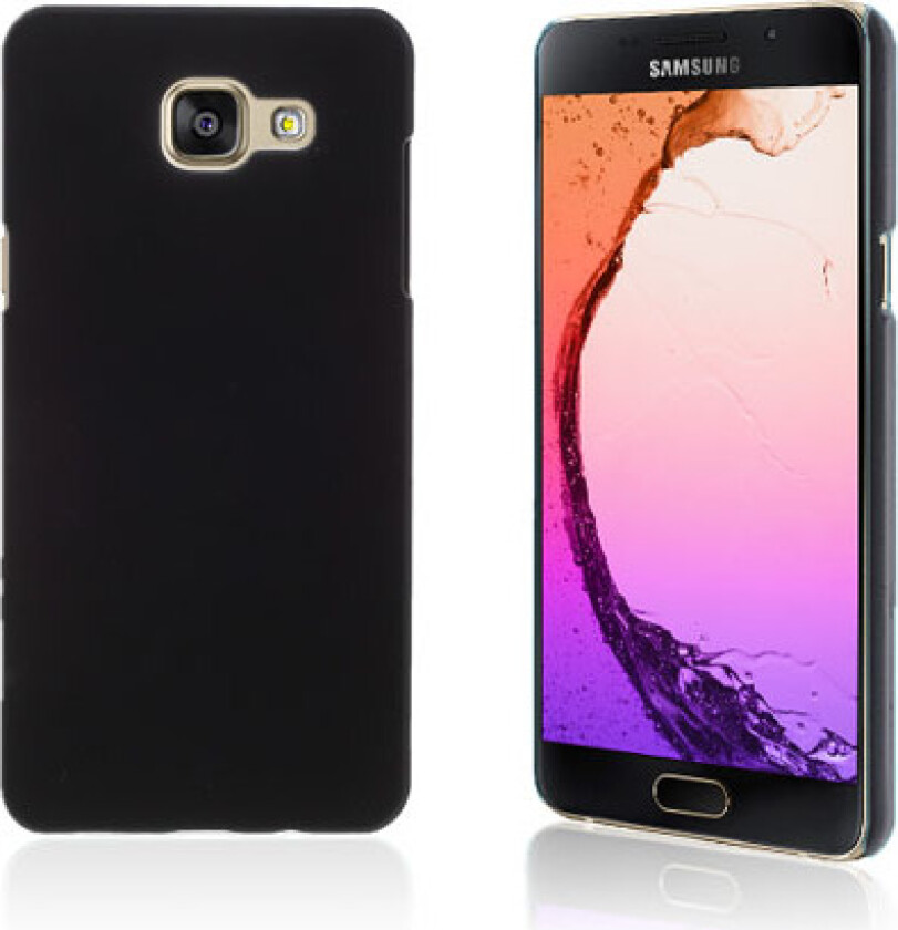 Gummibelagt hard deksel for Samsung Galaxy A5 SM-A510F (2016) - sort