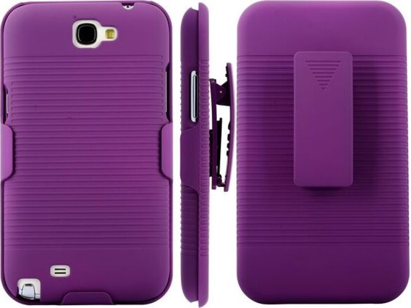 BeltClip KickStand (Lilla) Samsung Galaxy Note 2 Deksel