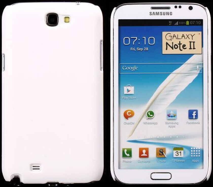 Hard Shell (Hvit) Samsung Galaxy Note 2 Deksel