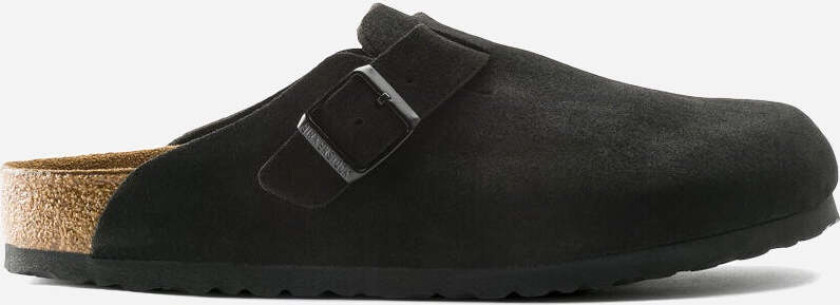 Boston Suede Leather Narrow- Black